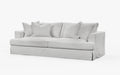 Newport Sofa With A Pearl Slipcover & 4 Throw Pillows Off White Brown Primary Living Space Classic Memory Foam And Polyurethane Foam Polyester