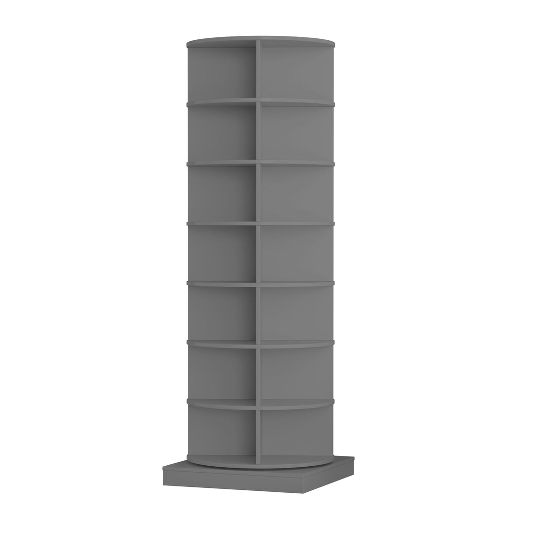 360 Gray Rotating Shoe Cabinet With 7 Layers Can