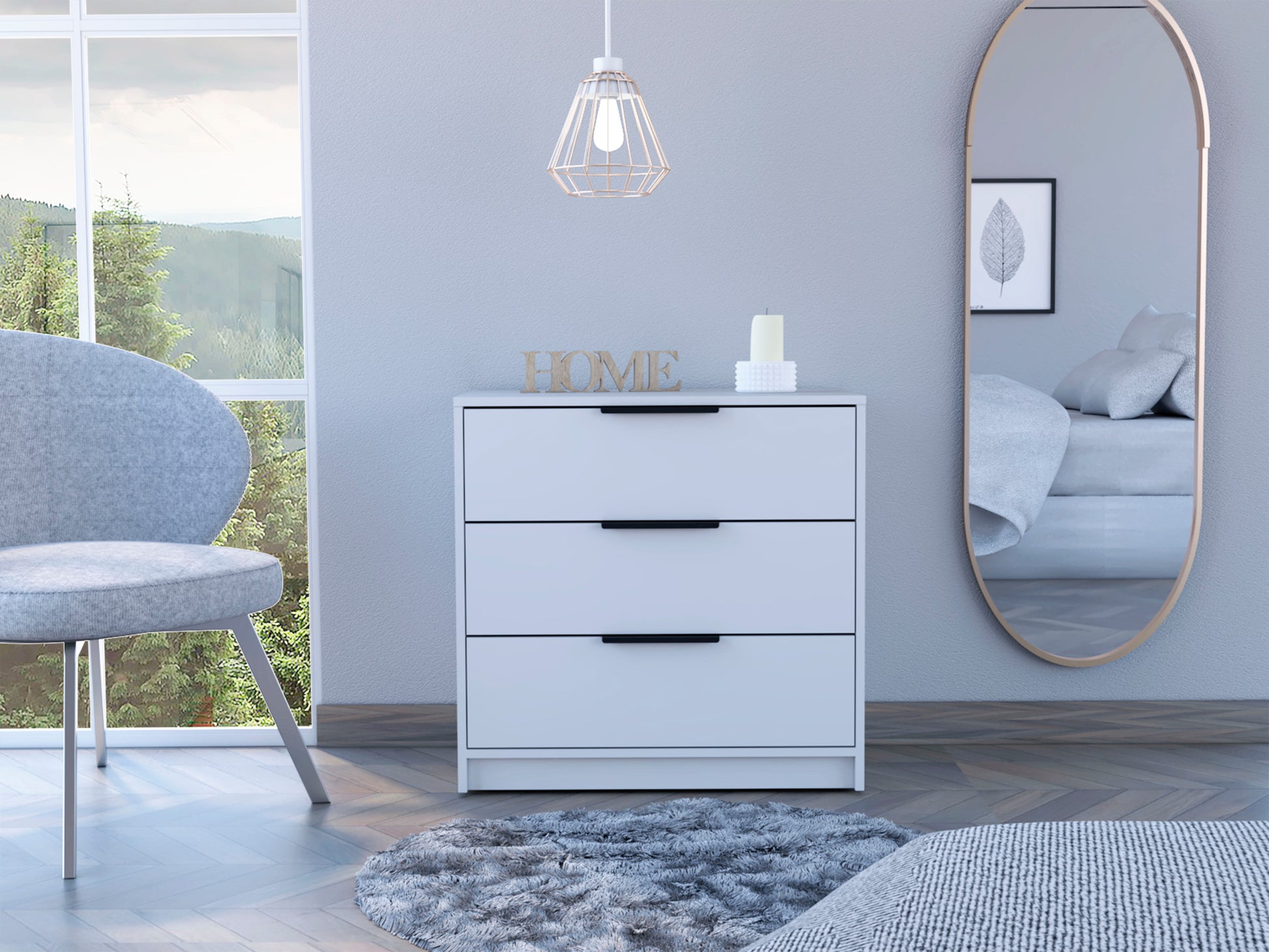 Washington Three Drawer Dresser White White Bedroom American Design,Mo Washington Three Drawer Dresser White White Bedroom American Design,Mo