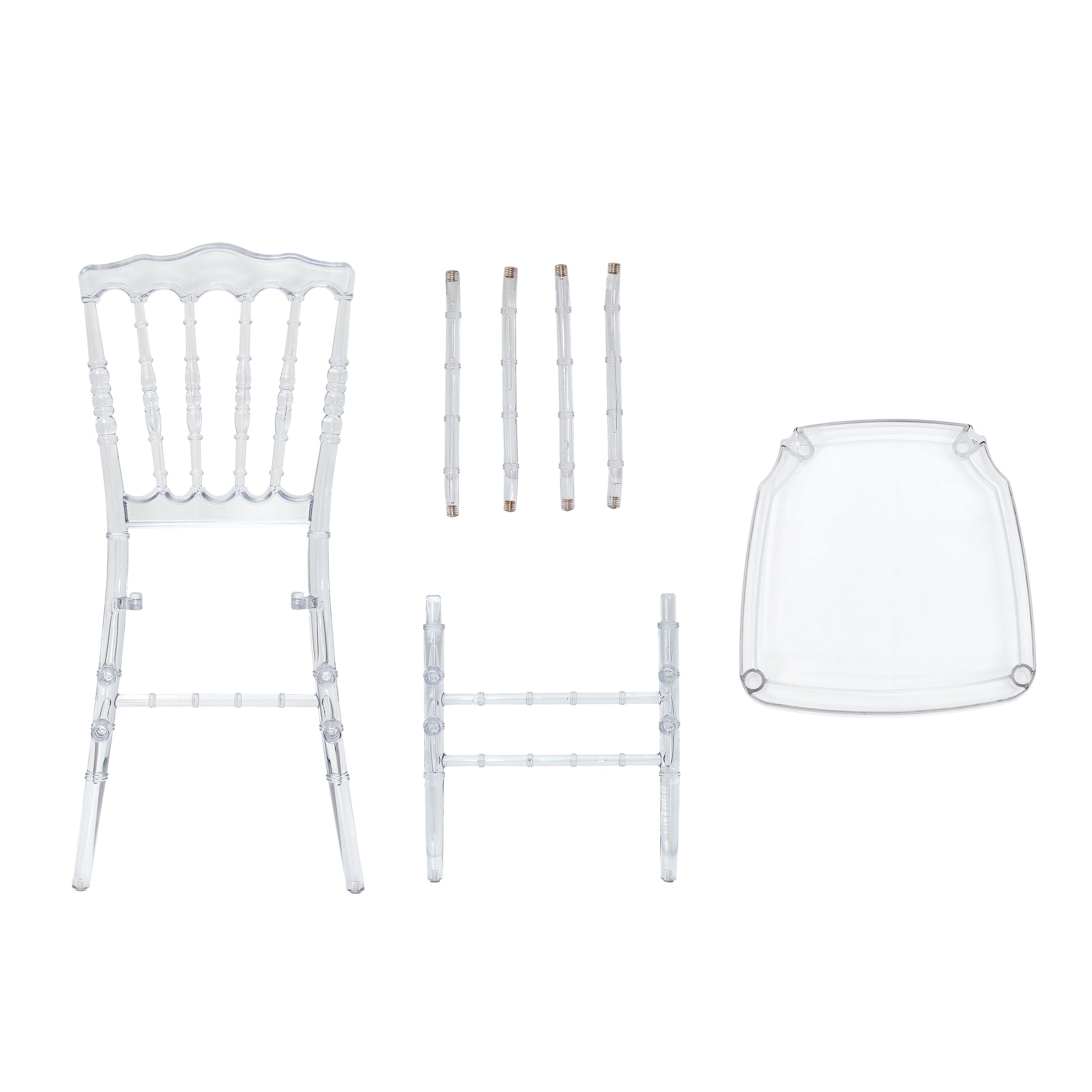 Simple And Beautiful Napoleon Transparent Bamboo Chair For Wedding Party Npl 6 Yellow Acrylic