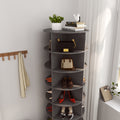 360 Gray Rotating Shoe Cabinet With 7 Layers Can