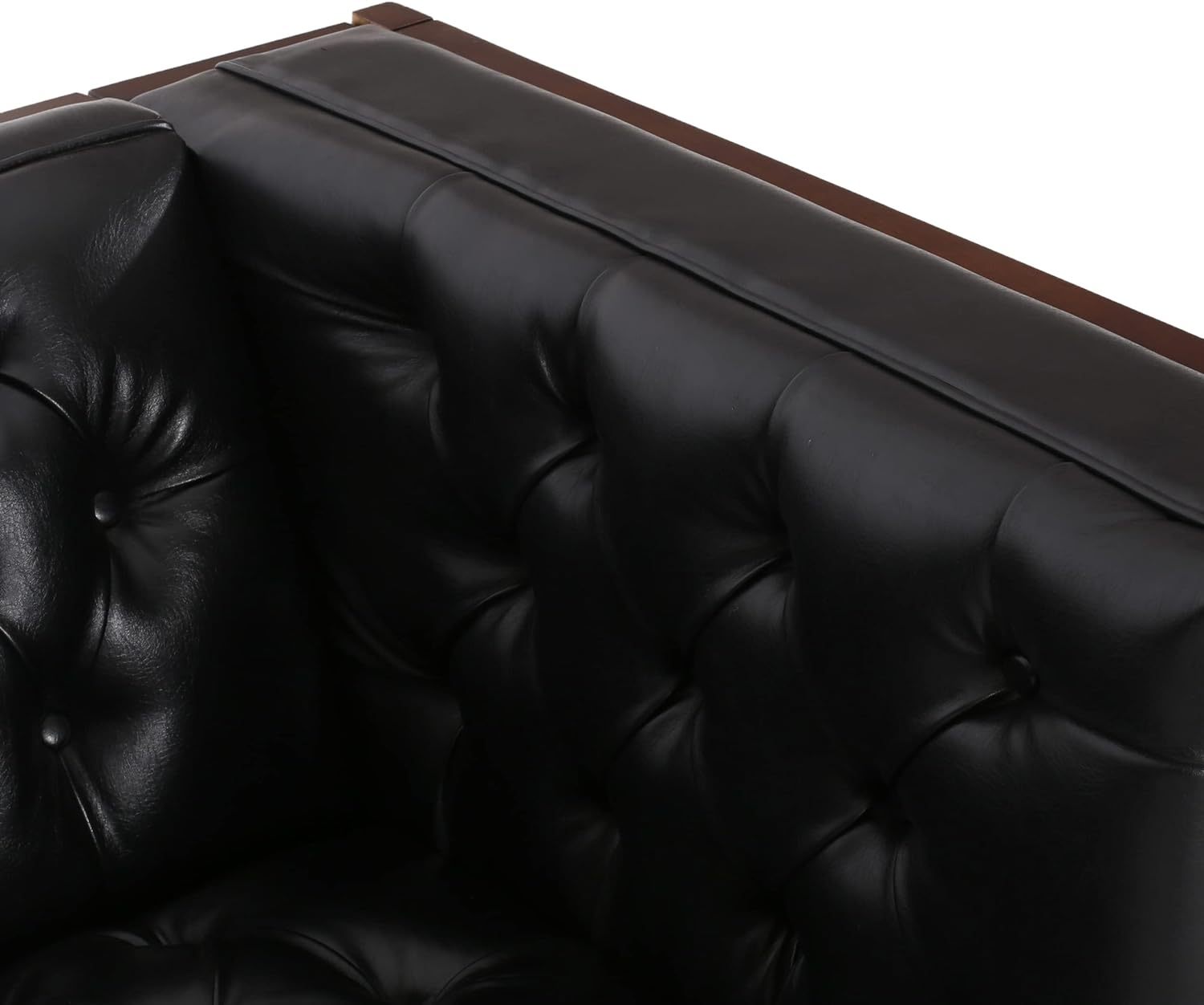 3 Seater Sofa Black Pu