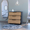 Washington Three Drawer Dresser Multicolor American Design,Industrial,Modern Pine Engineered Wood