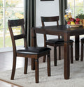 5pc Dining Set Espresso Finish Dining Table and 4 wood-wood-espresso-seats 4-wood-dining room-48