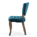 Kd Tufted Chair Wthr Set Of 2 Teal Altay Velvet