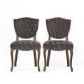 Kd Tufted Chair Wthr Set Of 2 Charcoal Altay Velvet