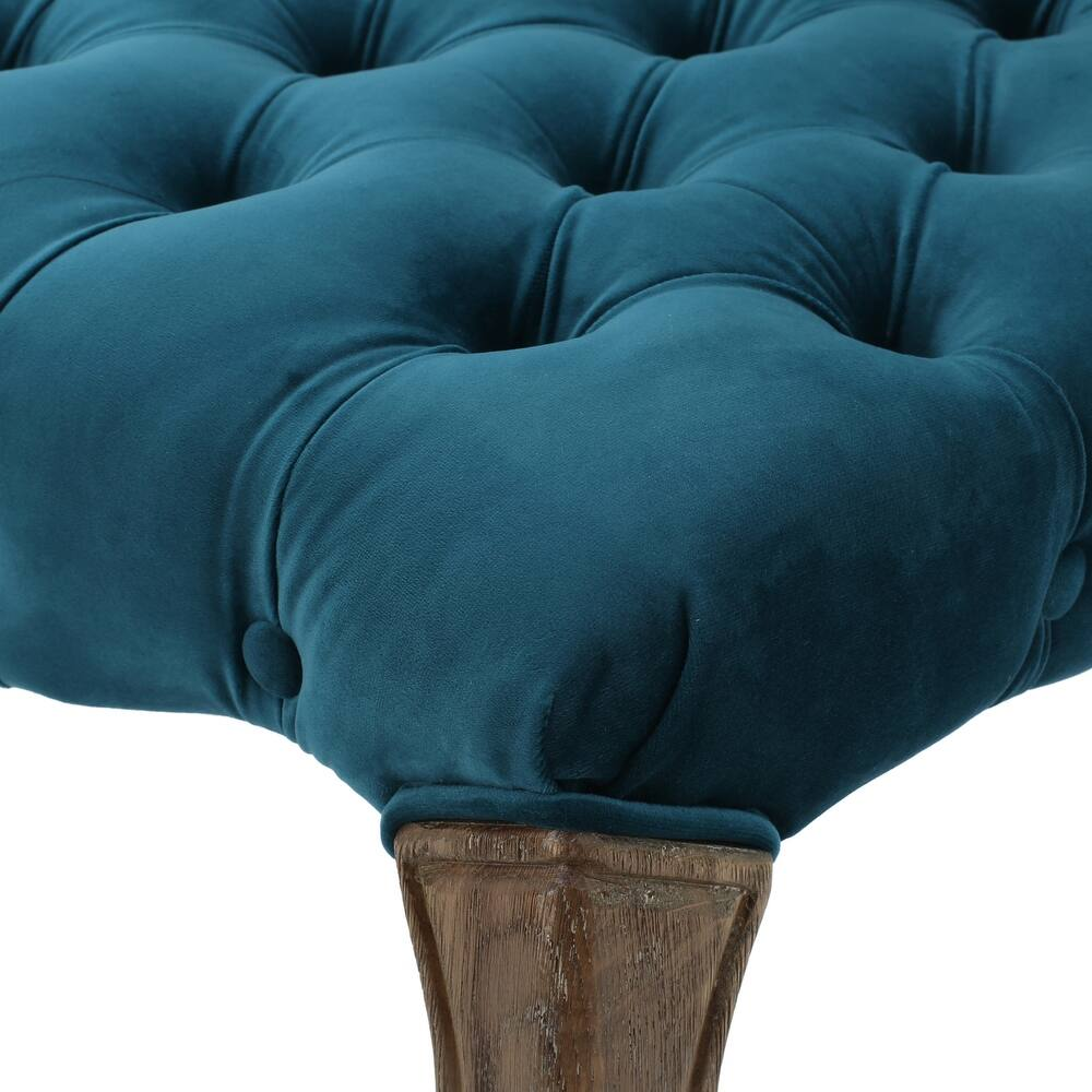 Kd Tufted Chair Wthr Set Of 2 Teal Altay Velvet