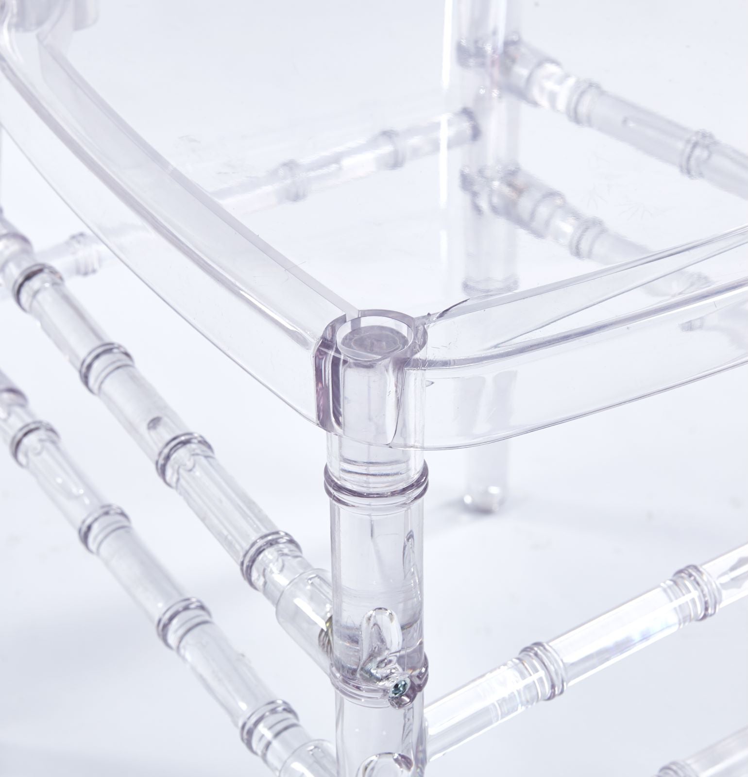 Welding Chair,Dining Chair,Set Of 4,Plastic Seat Transparent Plastic