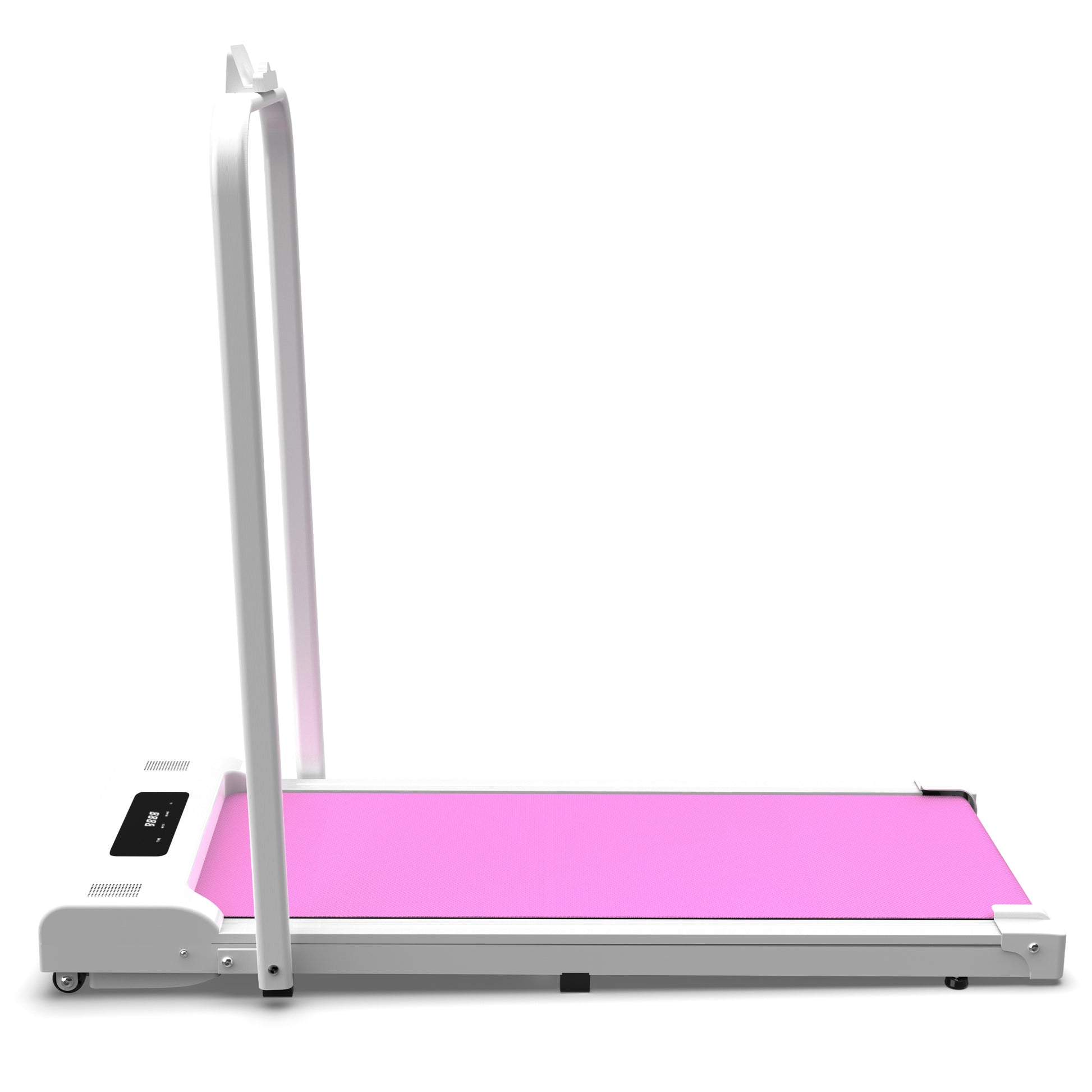 Under Desk Treadmill, Walking Pad, 2 In 1 Portable Treadmill With Handle Remote Control Led Display, Walking Jogging Machine For Home Office Use 265 Lbs Pink Pink Abs Rubber Steel Q235