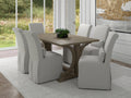 Sonoma Slipcovered Dining Chair Pearl Cushion Solid Off White Brown Dining Room 1 Down Filling Fabric