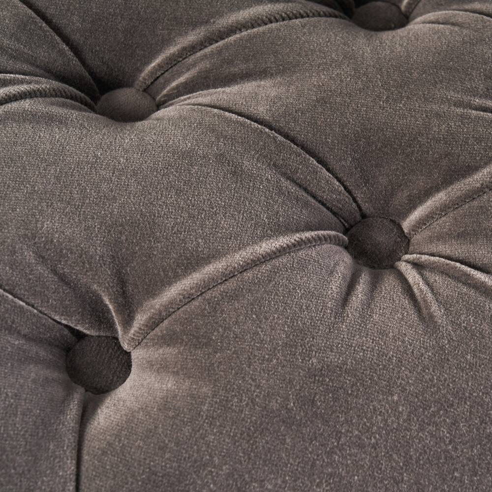 Kd Tufted Chair Wthr Set Of 2 Charcoal Altay Velvet