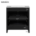 30Inch Freestanding Bathroom Vanity Combo With Ceramic Sink Shaker Style Vanities 2 Doors And 2 Drawers Black Bathroom Solid Wood Mdf