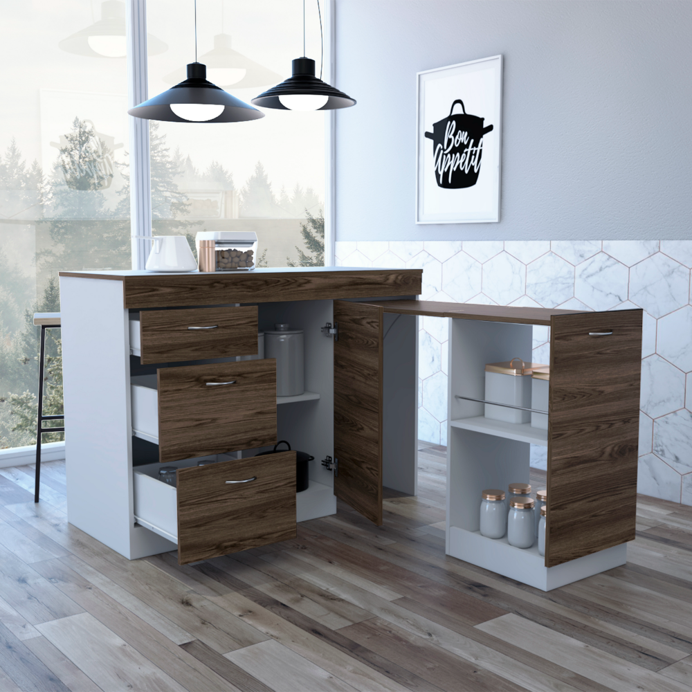 Grecia Kitchen Base Cabinet,Three Drawers, Two