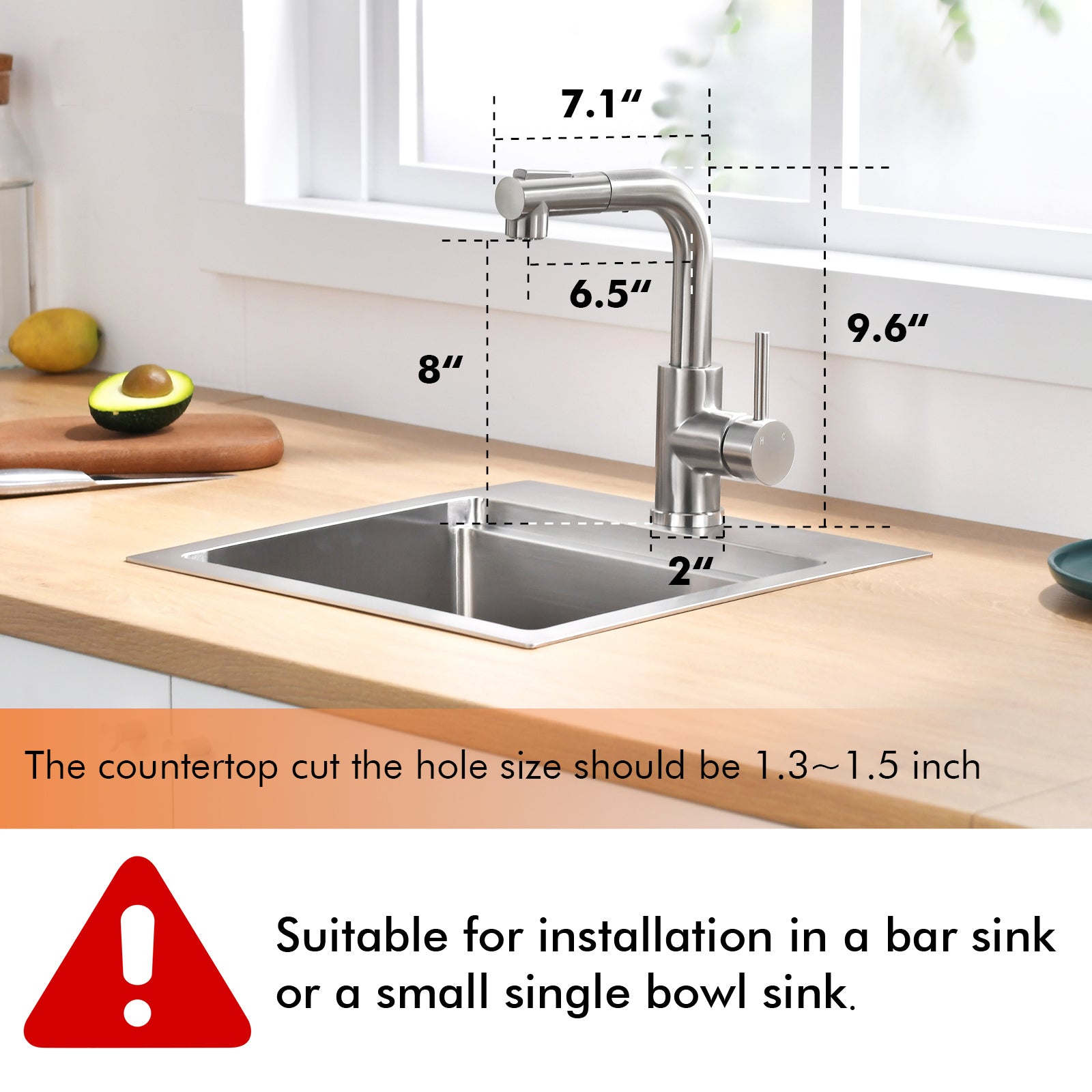 Stainless purchases Steel Brushed Nickel Modern Kitchen Sink Faucet