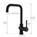 Kitchen Faucet Single Handle 1 Hole Kitchen Sink Faucets Black Kitchen Classic,Modern Ceramic Brass