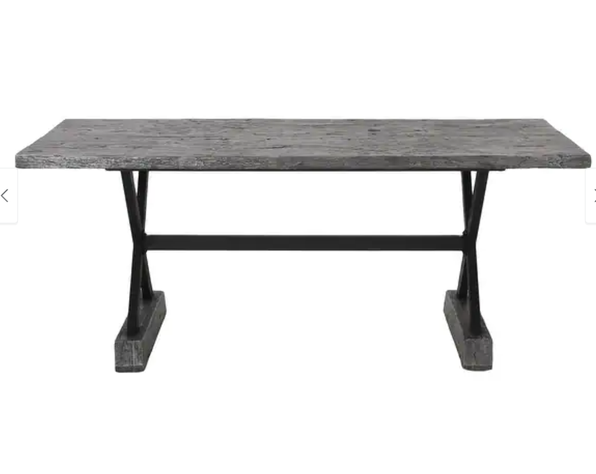 Chalmette Brown Dining Table Brown Concrete