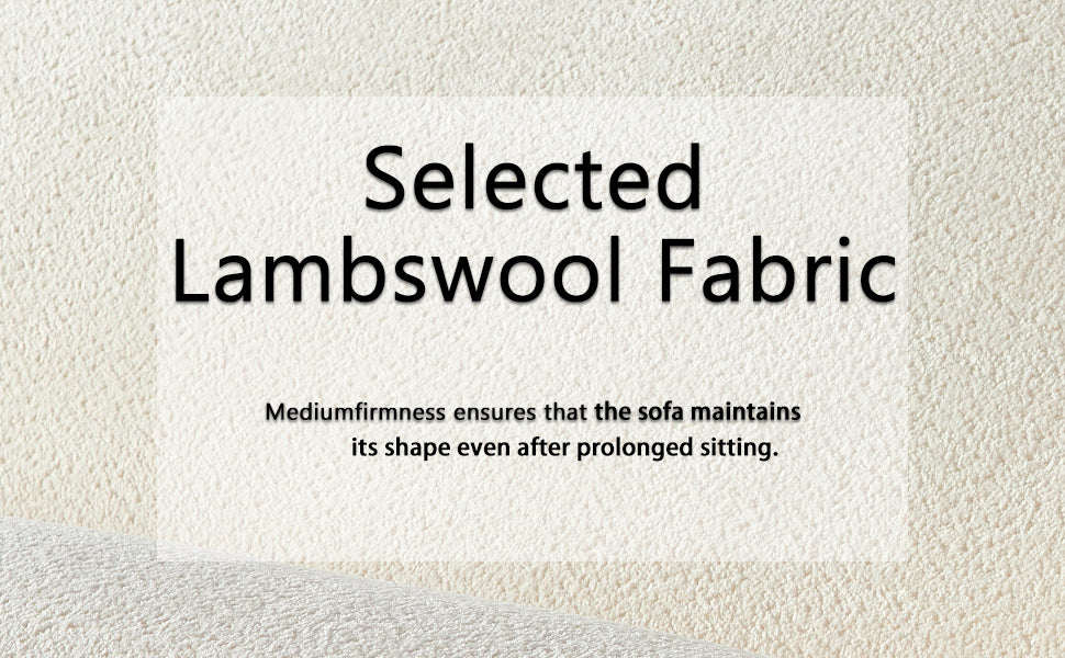 Wks9 White Sofadurable Fabric, Solid Wood Frame, High Density Sponge Filler White Fabric 3 Seat