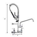 Commercial Kitchen Faucet Deck Mount With Pre Rinse Sprayer 21