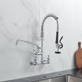 Commercial Kitchen Faucet Deck Mount With Pre Rinse Sprayer 21