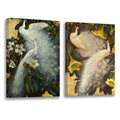 2 Panels Framed Elegant Green Peacock Canvas Wall Art Decor,2 Pieces Mordern Canvas Decoration Painting For Office,Dining Room,Living Room, Bedroom Decor Ready To Hang Rectangle Framed Multicolor Oversized 41In Canvas Animals