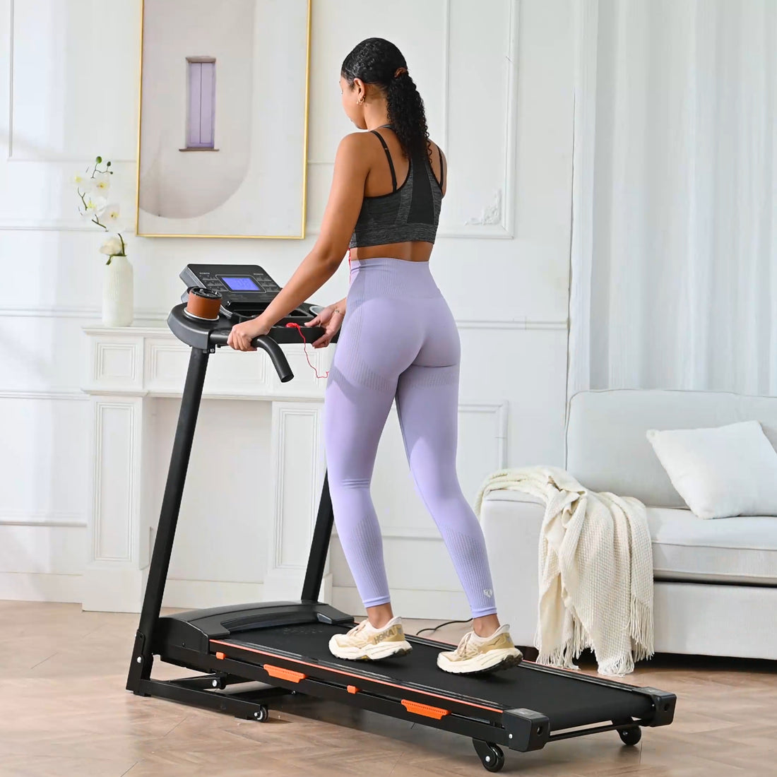 Foldable Treadmill with Incline, Electric
