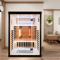 Luxury Double Sauna Room - Bean Paste Red Wood