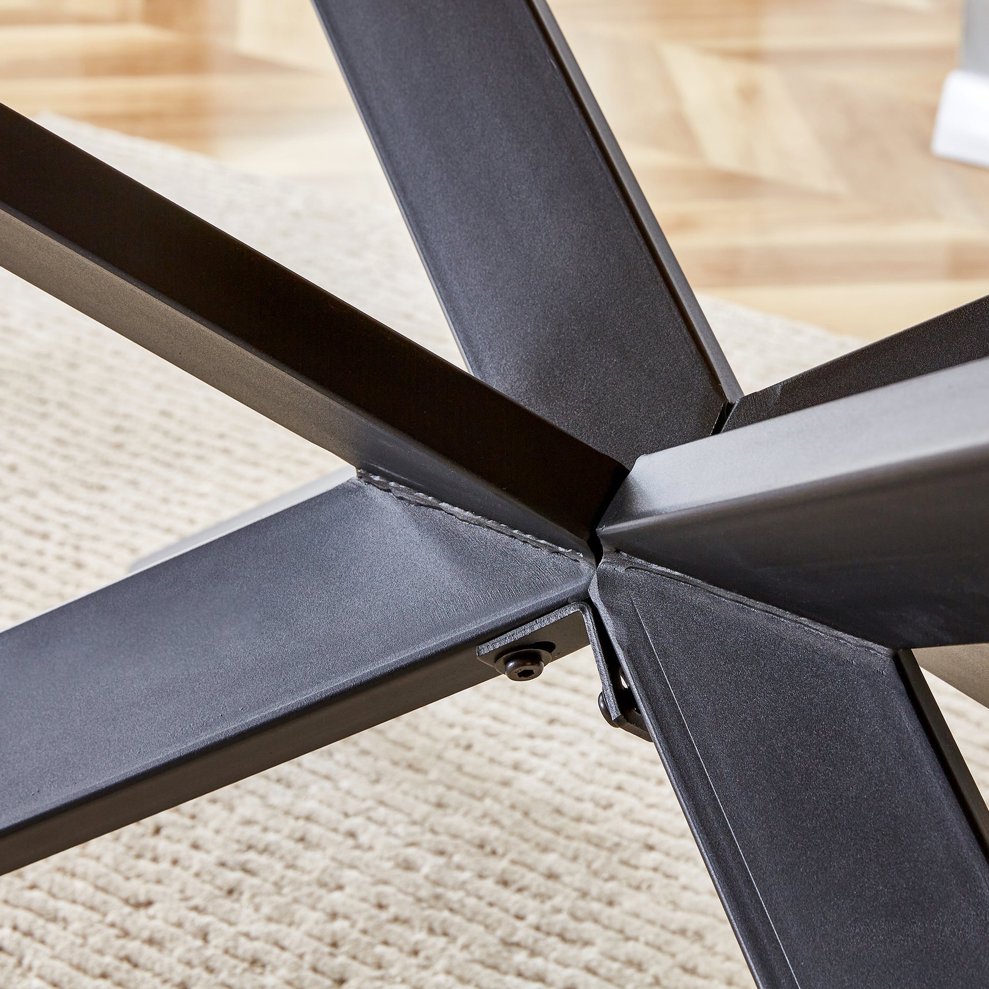 63 Inch, Rectangle Dining Table Set For 4 6 People, Oak Wood Effect, Ideal For Kitchen, Dining, Living, Meeting, Banquet Oak Dining Room Modern Rectangular Kitchen & Dining Tables Mdf Steel