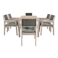 Outdoor Dining Set Patio Dining table and Chairs with yes-white washed-water resistant frame-water