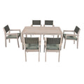 Outdoor Dining Set Patio Dining table and Chairs with yes-white washed-water resistant frame-water