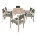 Outdoor Dining Set Patio Dining table and Chairs with yes-white washed-water resistant frame-water