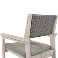 Outdoor Dining Set Patio Dining table and Chairs with yes-white washed-water resistant frame-water