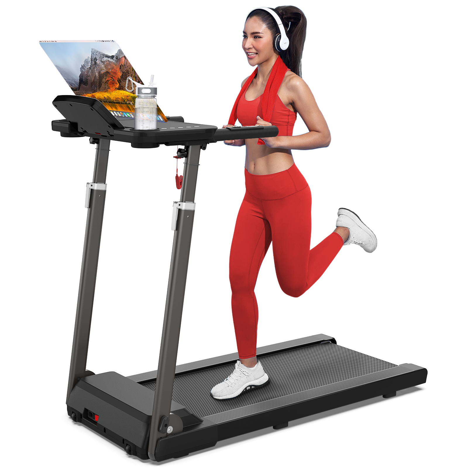 Treadmill with Desk Workstation & Adjustable