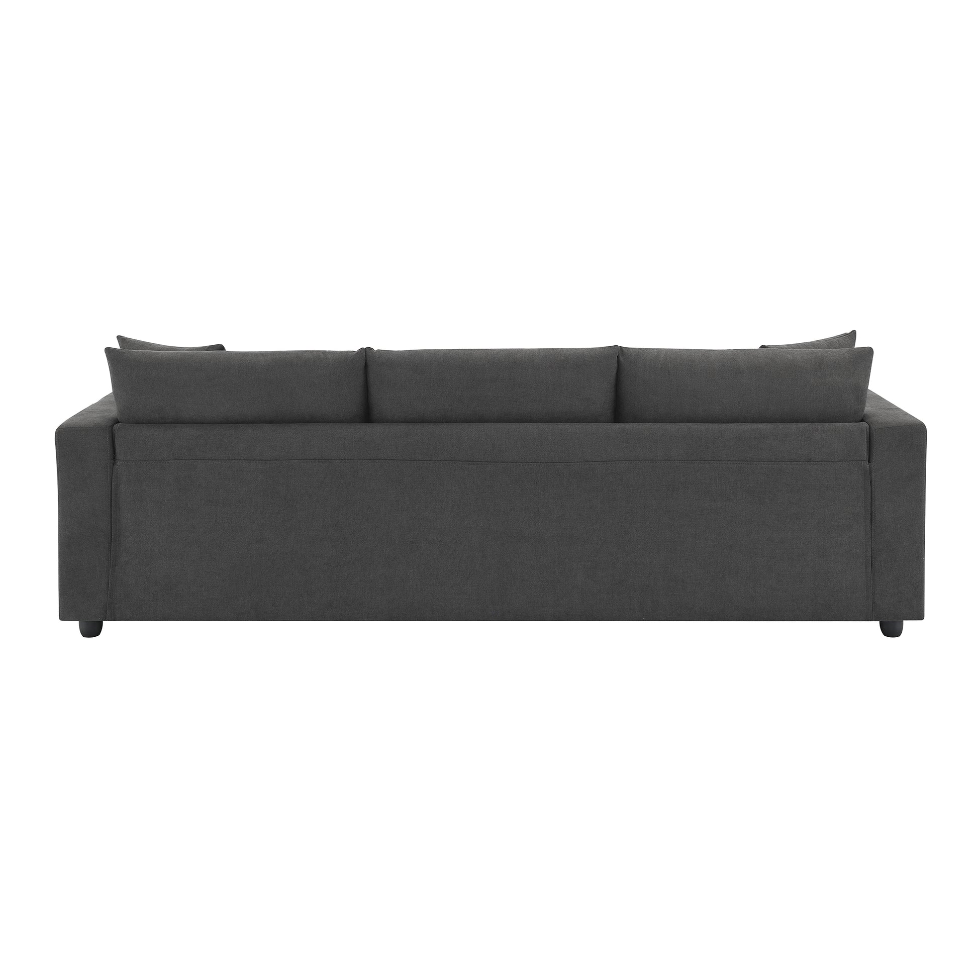 100.4*64.6" Modern Sectional Sofa,L Shaped Couch Set With 2 Free Pillows,4 Seat Polyester Fabric Couch Set With Convertible Ottoman For Living Room, Apartment, Office,4 Colors Dawn Grey Polyester 3 Seat