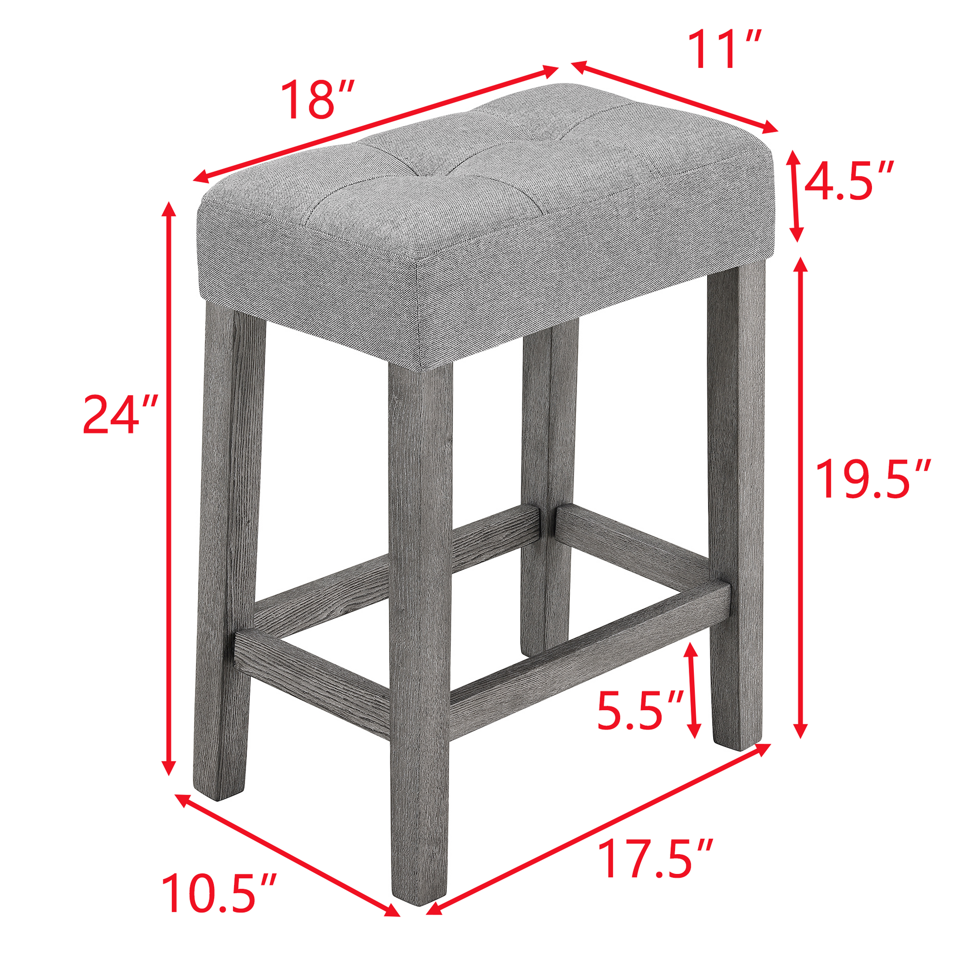 Bar Table Set With Power Outlet, Bar Table And Chairs Set, 4 Piece Dining Table Set, Industrial Breakfast Table Set, For Living Room, Dining Room, Game Room, Old Sku W1781110619 Gray Solid Wood Mdf