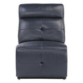 6 Piece Modular Reclining Sectional Navy Blue Premium Faux Leather Tufted Details Solid Wood Modern Living Room Furniture Plush Pillow Back Seating Navy Faux Leather Wood Primary Living Space Pillow Back Modern Solid Wood