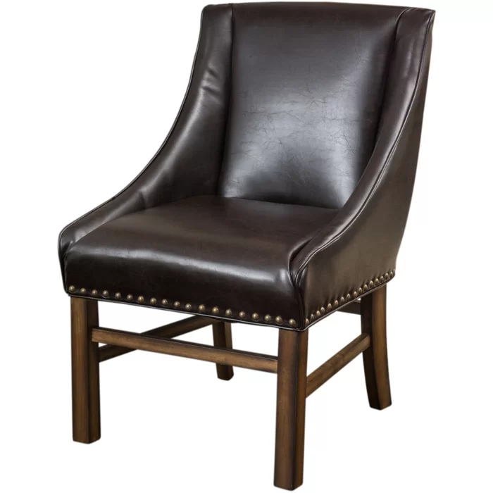 Worthington Dining Chair Brown Leather