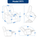 Emon'S Large Power Lift Recliner Chair With Massage And Heat For Elderly, Overstuffed Wide Recliners, Heavy Duty Motion Mechanism With Usb And Type C Ports, 2 Steel Cup Holders, Brown White Metal