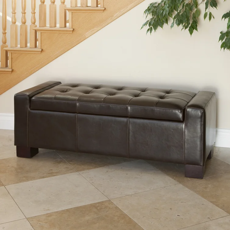 Guernsey Ottoman Brown Pu
