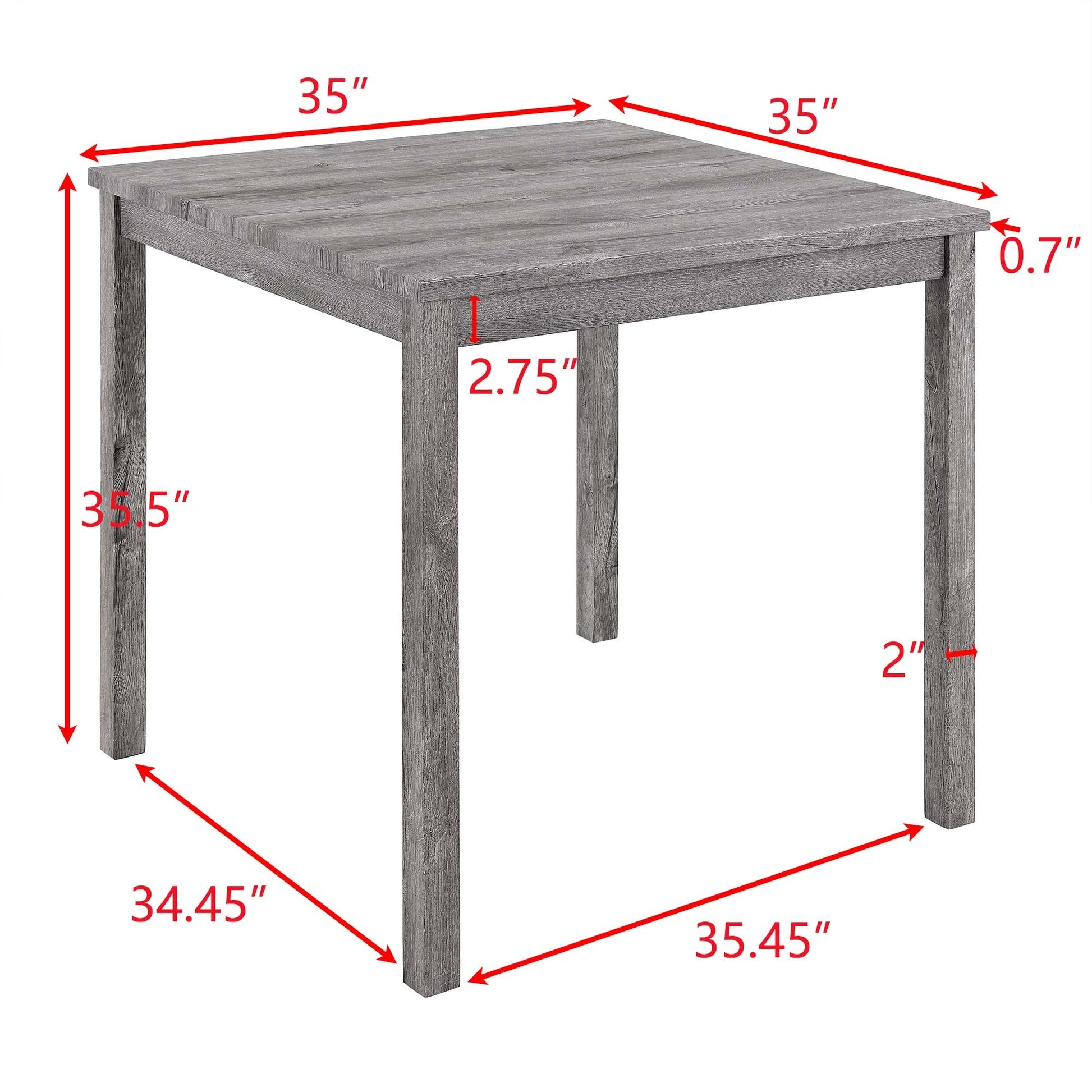 Dining Table, Bar Table And Chairs Set, 5 Piece Dining Table Set, Industrial Breakfast Table Set, For Living Room, Dining Room, Game Room,Old Sku W1781110635 Gray Solid Wood Mdf