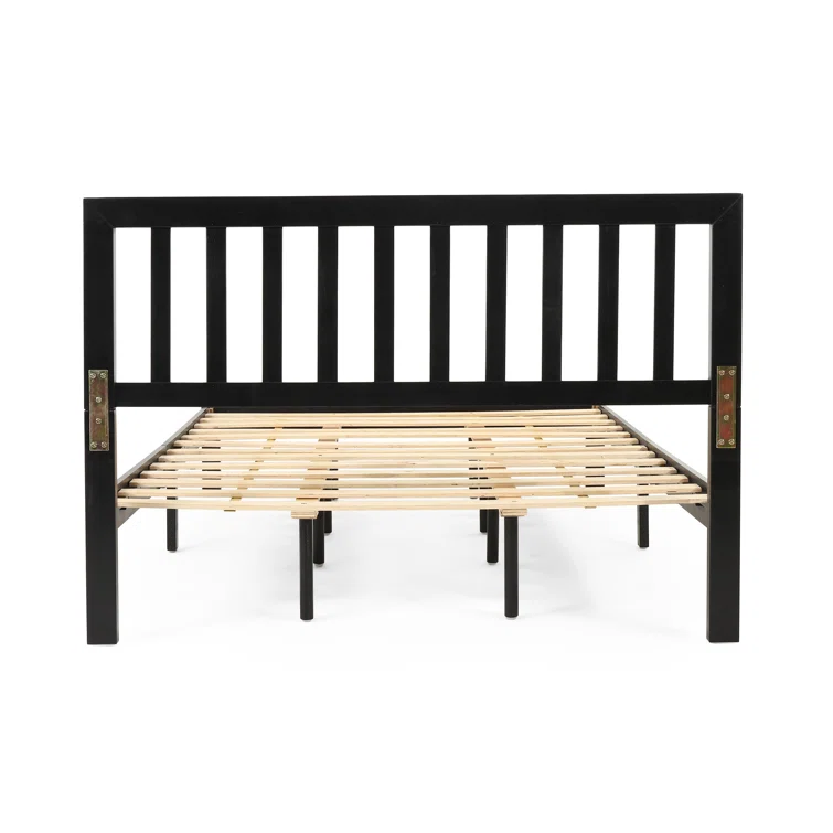 Queen Bed Queen Black Acacia Wood