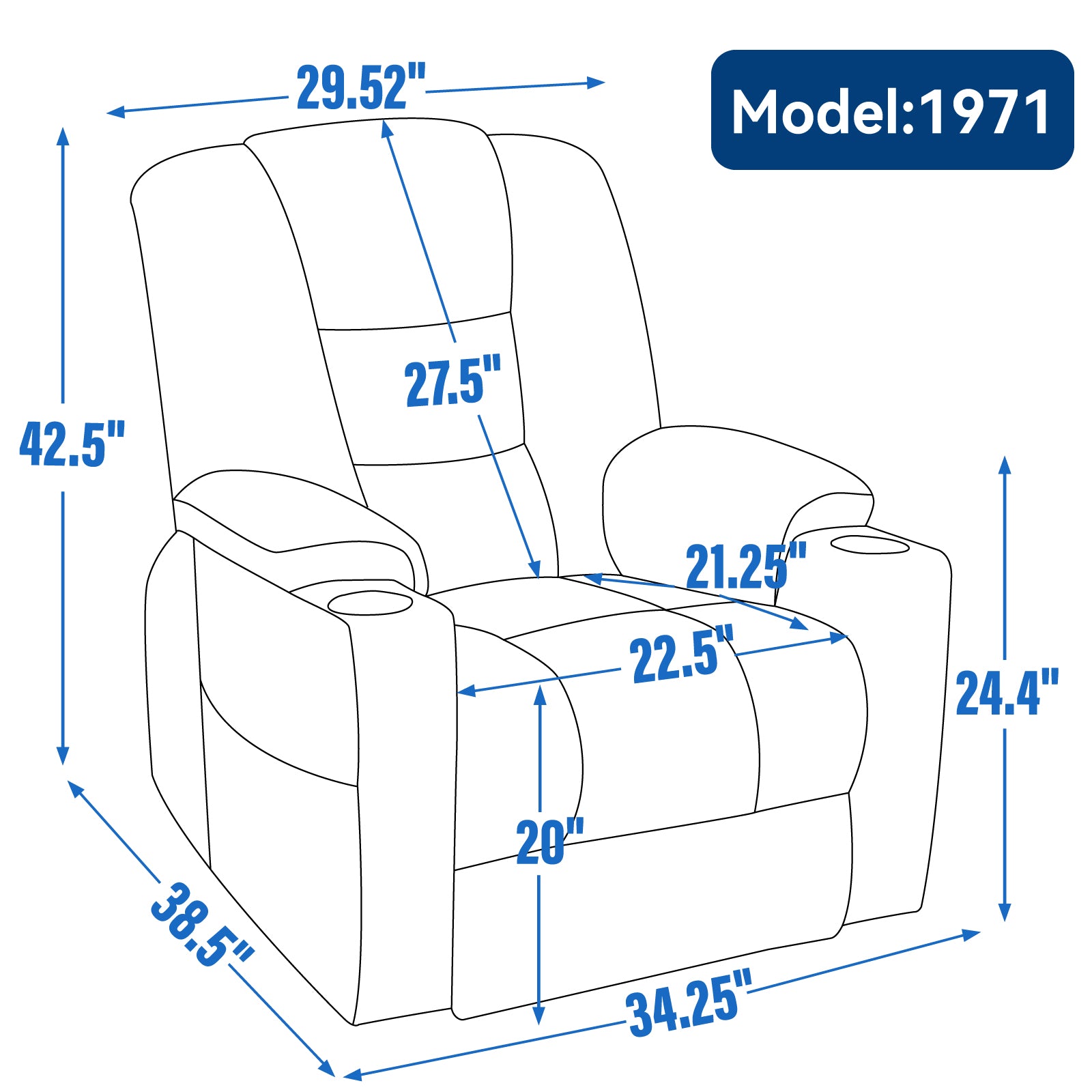 Emon'S Large Power Lift Recliner Chair With Massage And Heat For Elderly, Overstuffed Wide Recliners, Heavy Duty Motion Mechanism With Usb And Type C Ports, 2 Steel Cup Holders, Brown White Metal