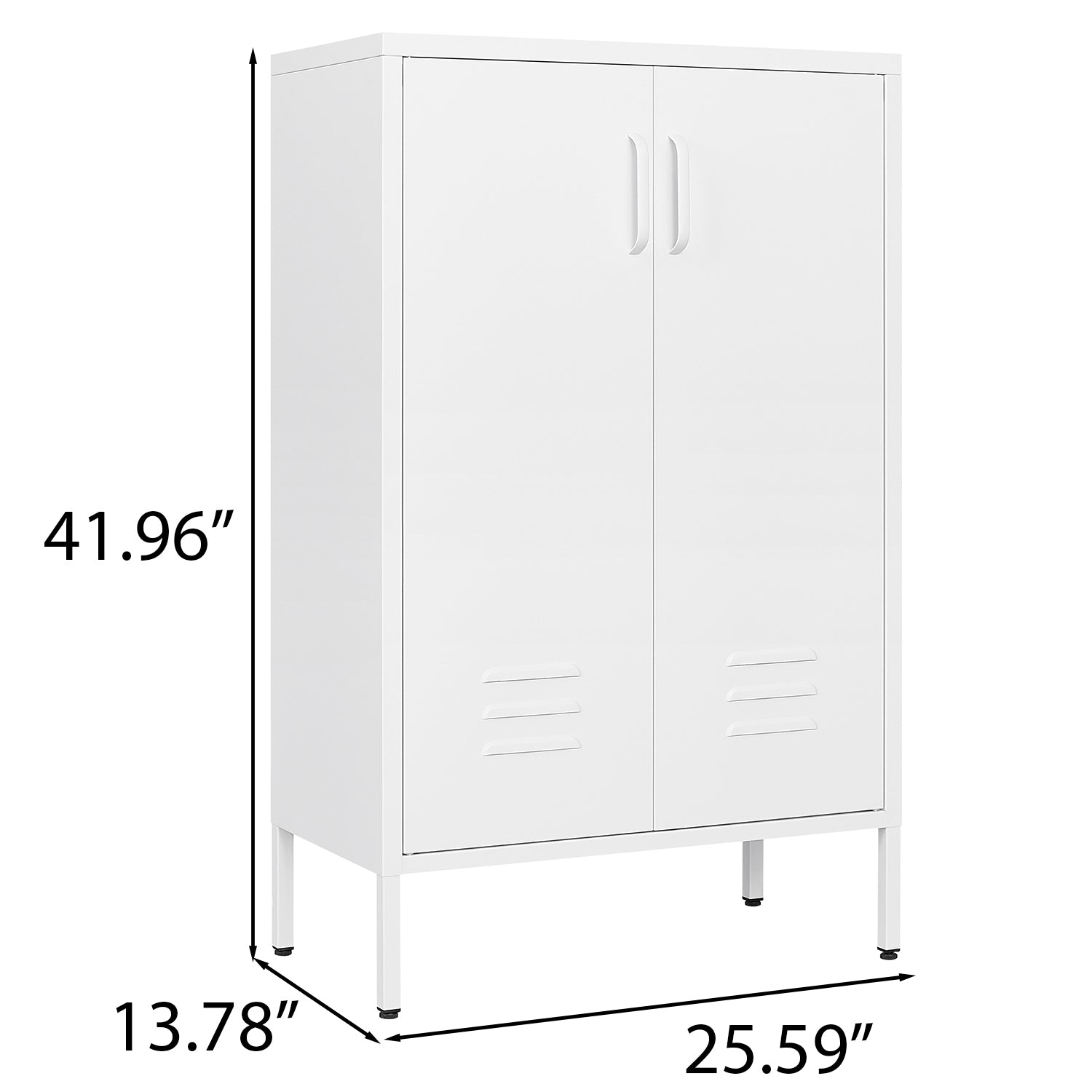 Suitable For Steel Storage Cabinets In Living Rooms, Kitchens, And Bedrooms, 2 Door Miscellaneous Storage Cabinet, Garage Tool Storage Cabinet, And Office File Cabinet 2 Movable Partitions 3 4 Shelves White Modern Metal