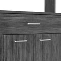 Depot E Shop Helis 60 Pantry Double Door Cabinet, One Drawer, Four Legs, Three Shelvessmokey Oak Gray Particle Board Particle Board