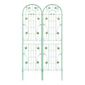 4 Pack Green Metal Garden Trellis For Climbing Plants Outdoor Rustproof Plant Support Rose Garden Fence Netting 86.7''H, T0052G 4 Green Iron