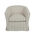 Swivel Chair White Fabric