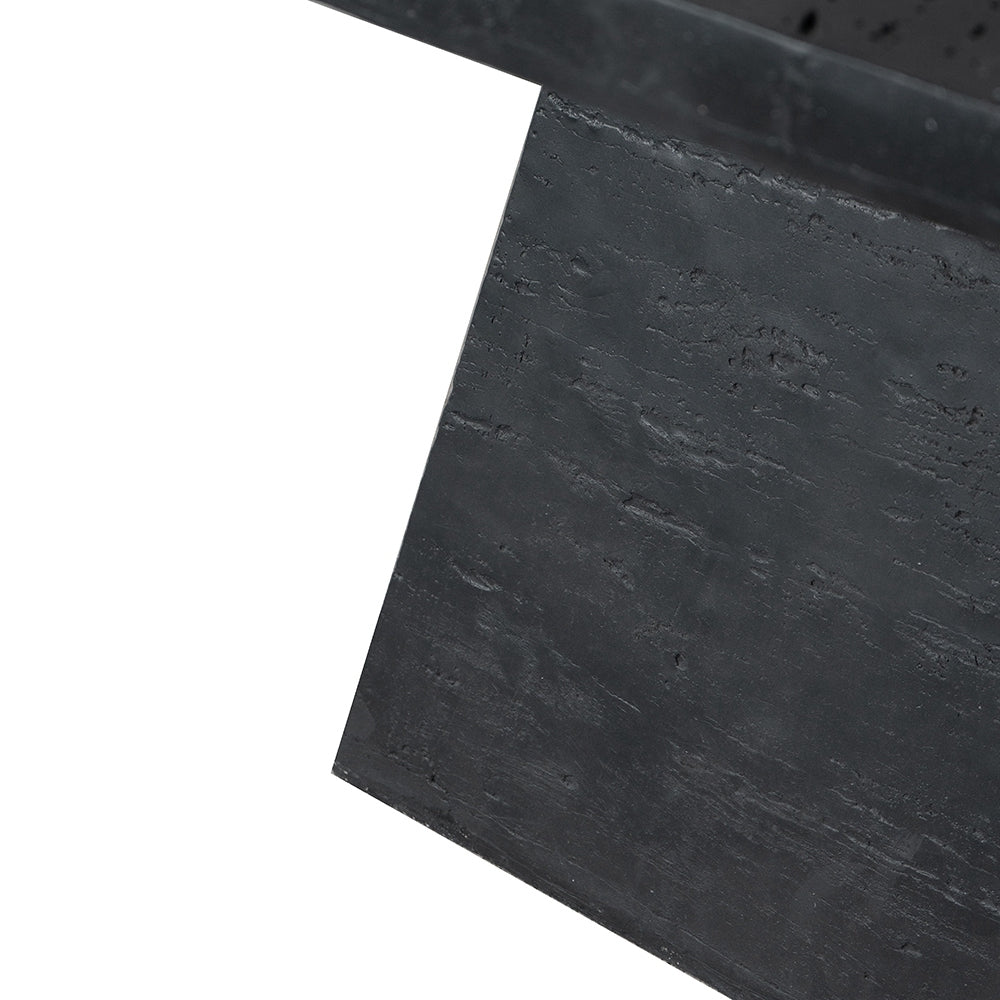 40X40X29.5" Black Square Dining Table With Pedestal Base Black Primary Living Space Contemporary,Industrial,Minimalist,Modern,Ultra Modern Magnesium Oxide