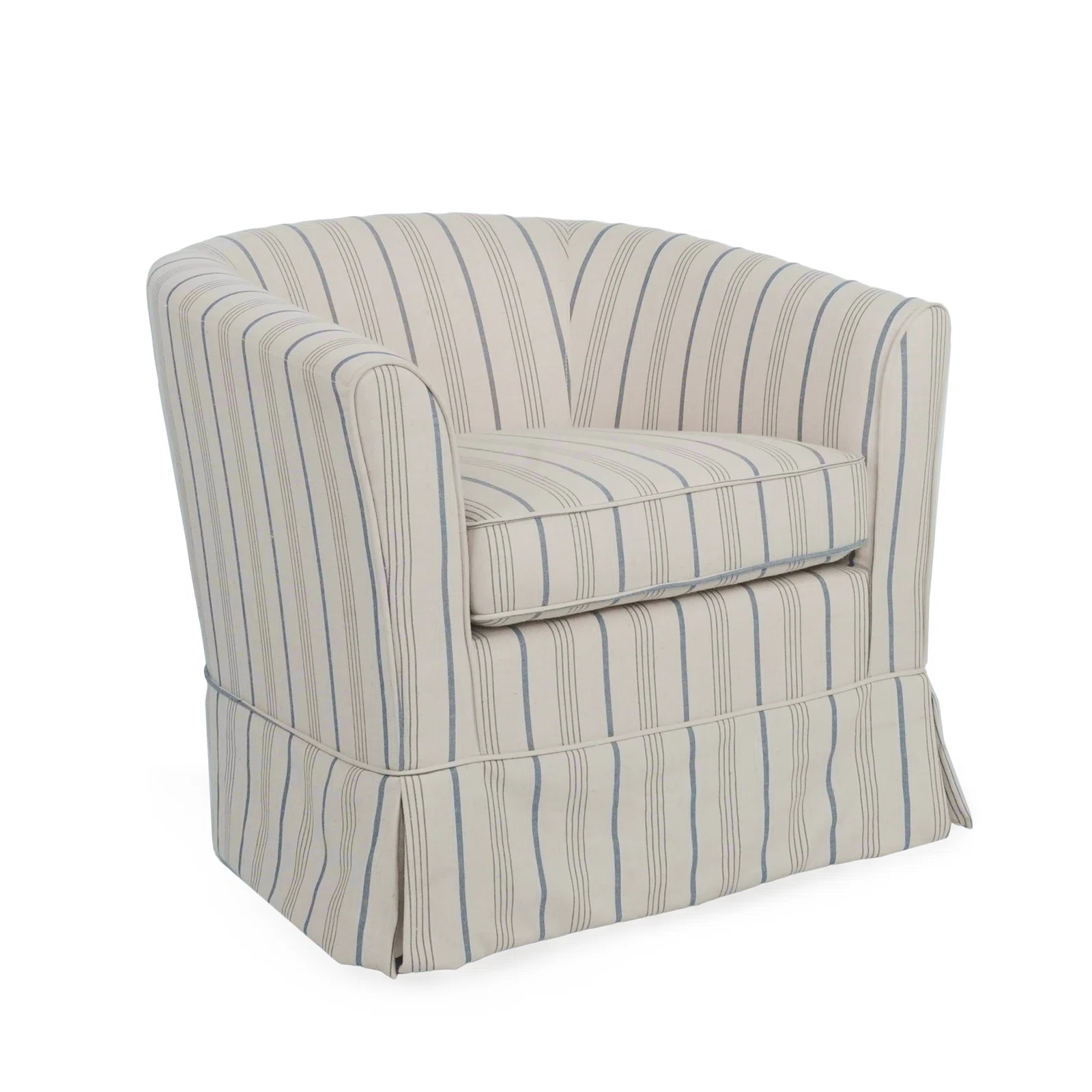 Swivel Chair White Fabric