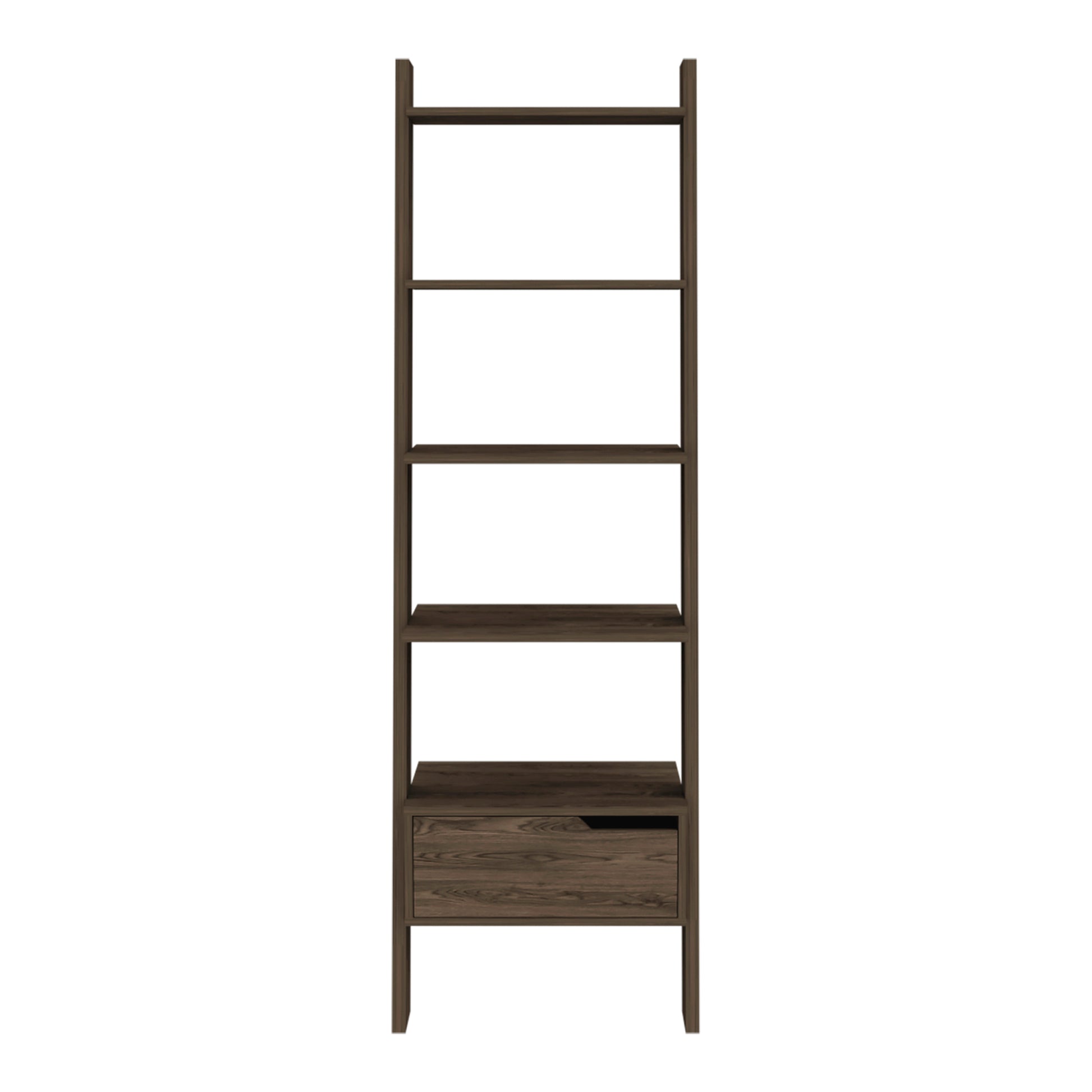 Hamburg Ladder Bookcase, Five Open Shelves, One