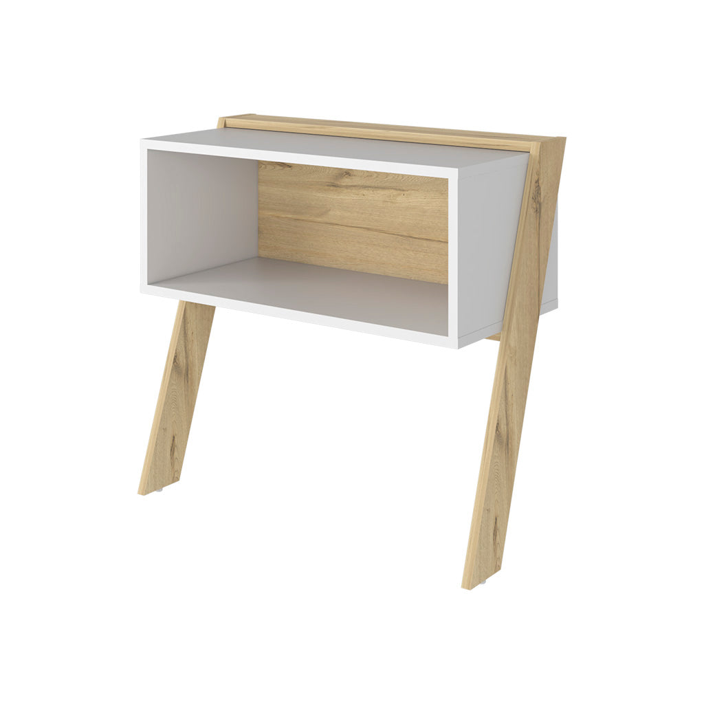 Denver Nightstand, One Open Shelf, Superior Top Multicolor Bedroom Modern Storage Pine Engineered Wood