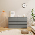 Grey Large 6 Drawers Chest Of Drawer Dressers Table Grey 5 Drawers & Above Bedroom Extra Deep Drawers White Particle Board Mdf